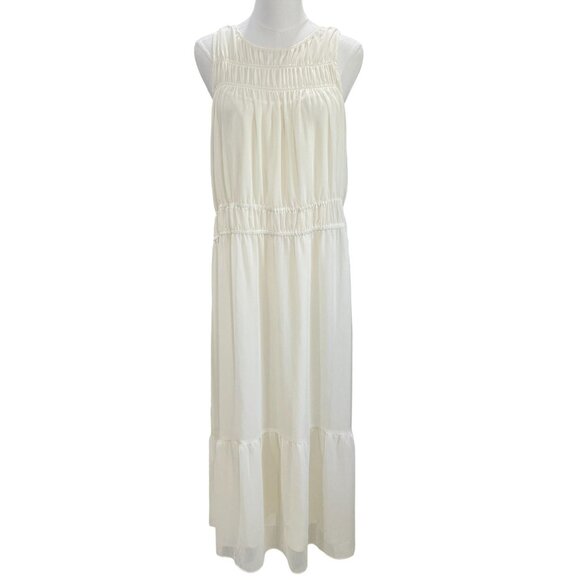 A New Day Cream Maxi Dress Small Romantic Cottagecore Soft Girl Ethereal Cruise - Picture 5 of 12
